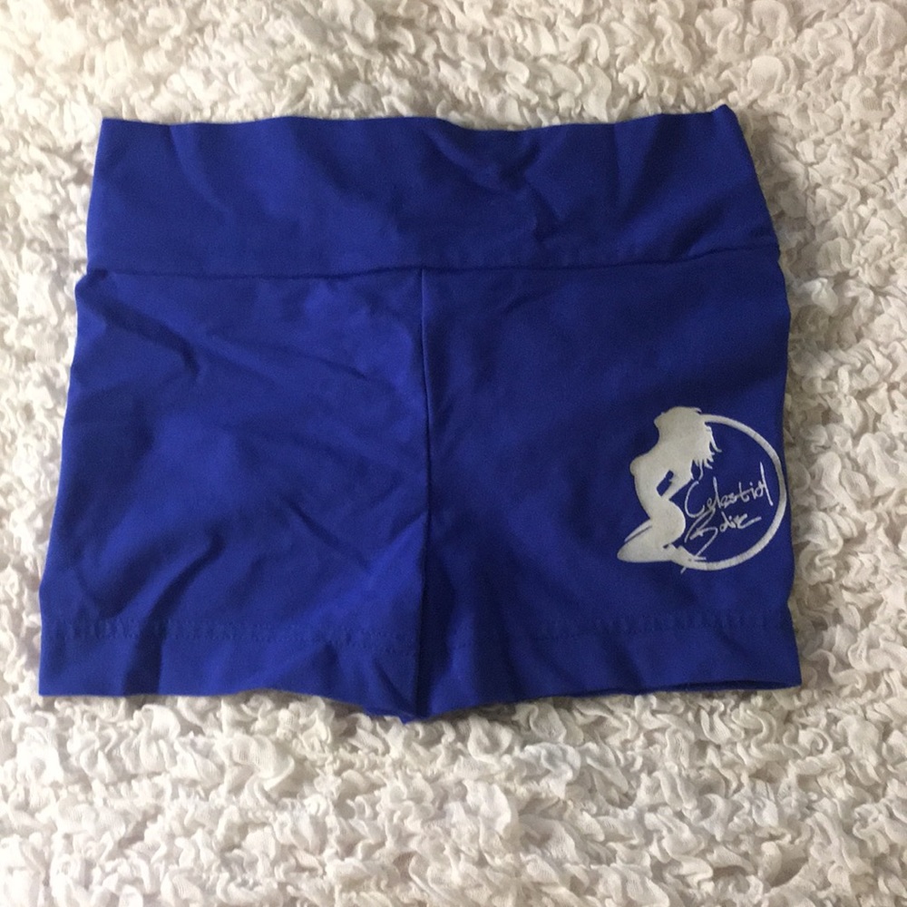 Royal Blue Ruched Bum Shorts